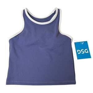 DSG Dick's Sporting Goods Girls XS Momentum Shelf Bra Tank Indigo Blue NWT